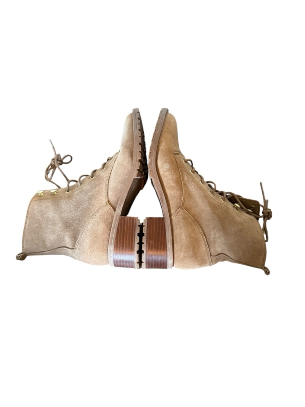 Sole Society Faunya Suede Lace-Up‎ Boots Light Brown 9.5 - Picture 7 of 12